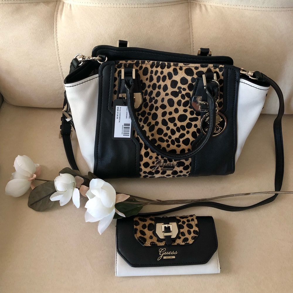 Leopard print shoulder bag and pocketbook! NWT